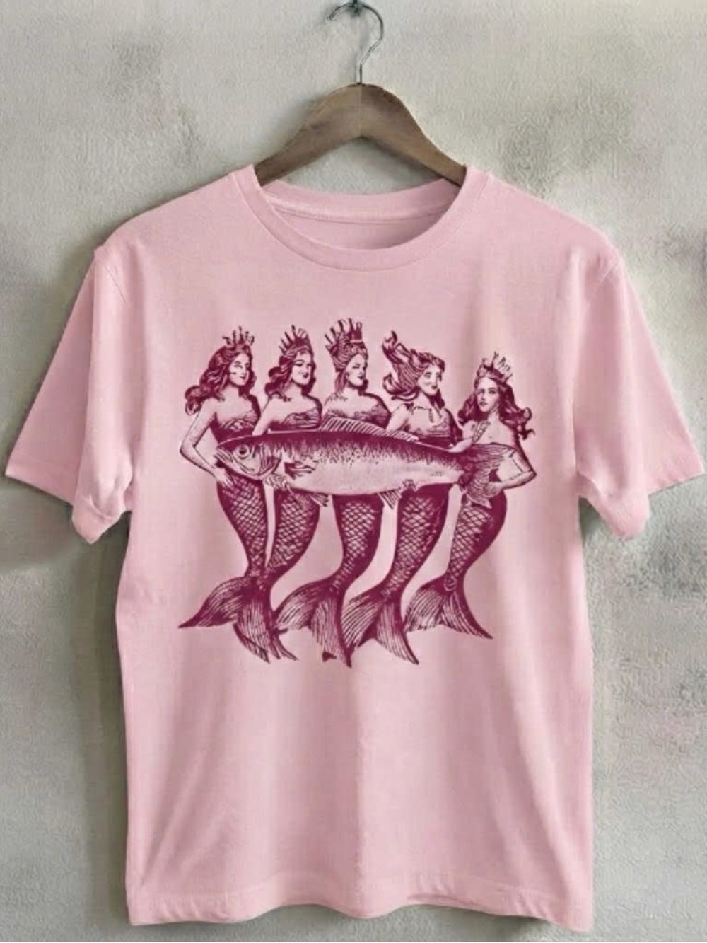 Pink Mermaid Graphic T-Shirt for Pets Fish Enthusiasts